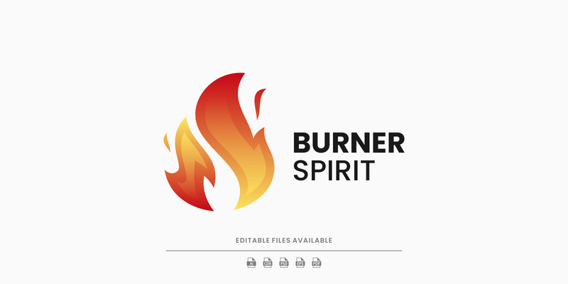 Brinnande brandgradientlogotyp - Features Image 1