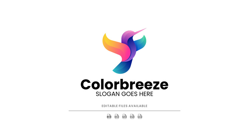 Gradient Modern Hummingbird Logo Design 214 - Features Image 1