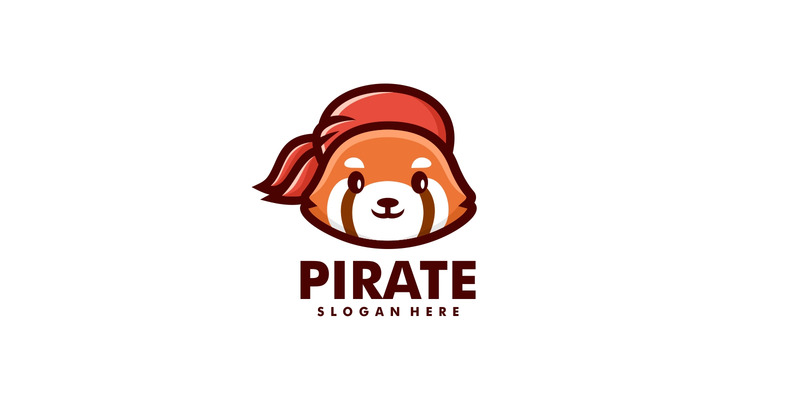 Pirate Red Panda Cartoon Logo - Features Image 1