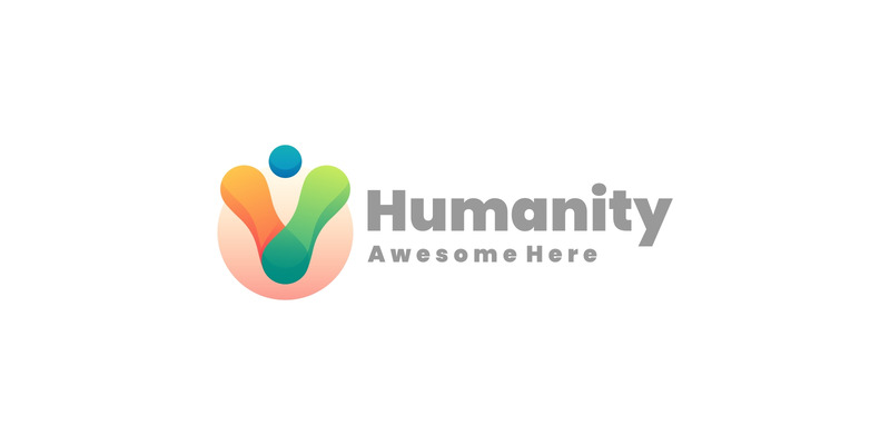 Logo colorato gradiente di umanità - Caratteristiche Immagine 1