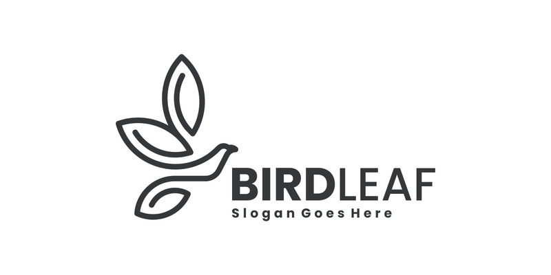 Minimalist Bird Leaf Logo Design - Features Image 1