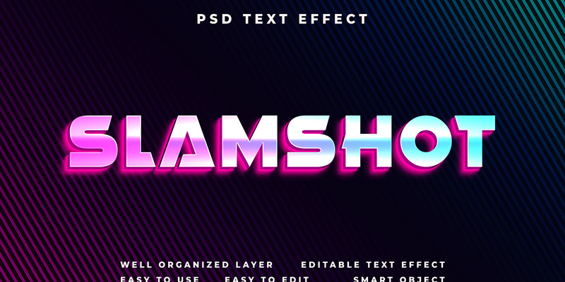 Slamshot Photoshop texteffekt - Features Image 1