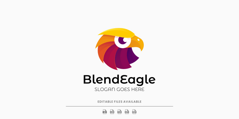 Design moderno del logo dell'aquila colorata - Caratteristiche Immagine 1