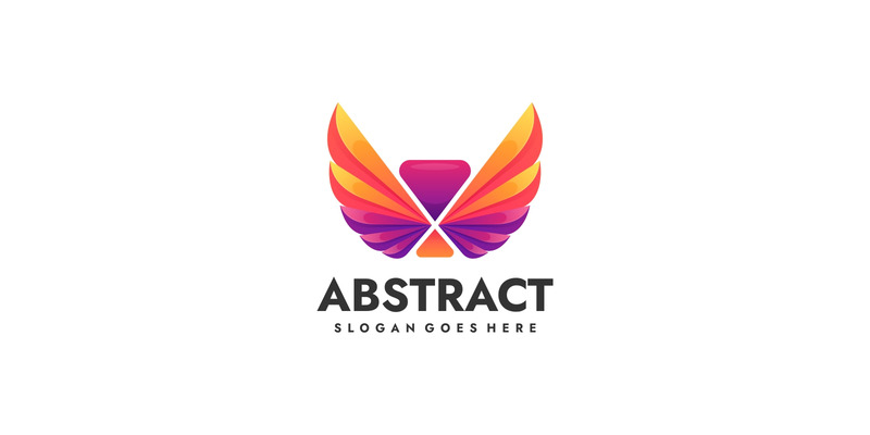 Abstract Diamond Wing Colorful Logo - Features Image 1