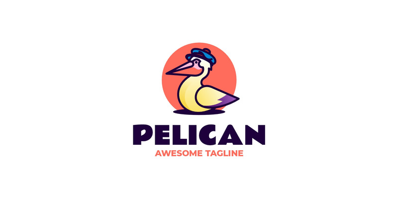 Logo mascotte semplice del pellicano 25 - Caratteristiche Immagine 1