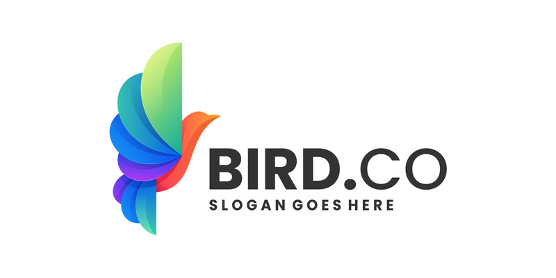 Vector Bird Gradient Colorful Logo 1 - Features Image 1
