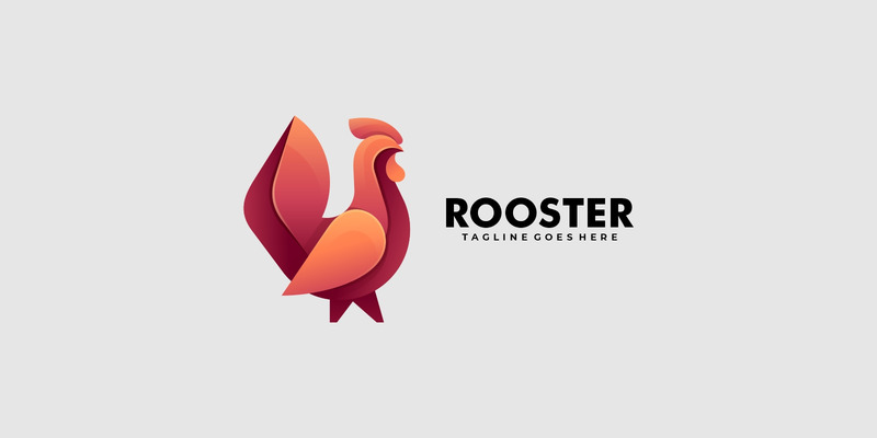 Vector Rooster Gradient Logotypstil - Features Image 1