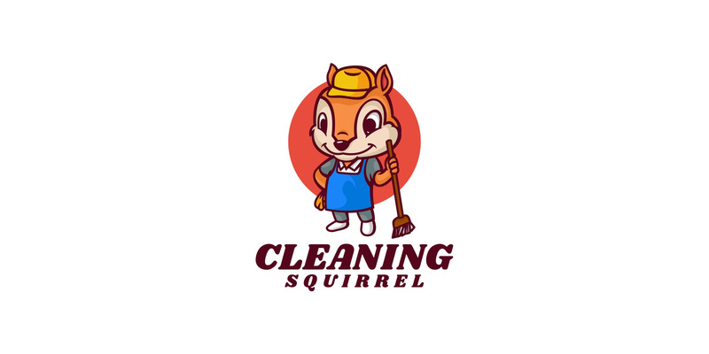 temizlik sincap karikatür logosu - Features Image 1