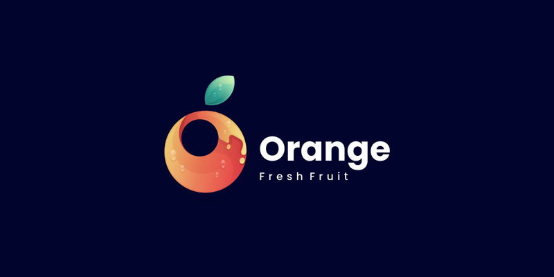 Modello di logo sfumato arancione fresco - Caratteristiche Immagine 1