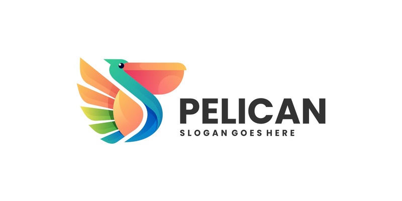 Logo colorato sfumato pellicano Vol.2 - Caratteristiche Immagine 1