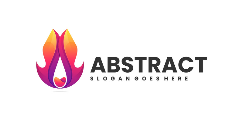 Logo colorido degradado de fuego abstracto - Características Imagen 1