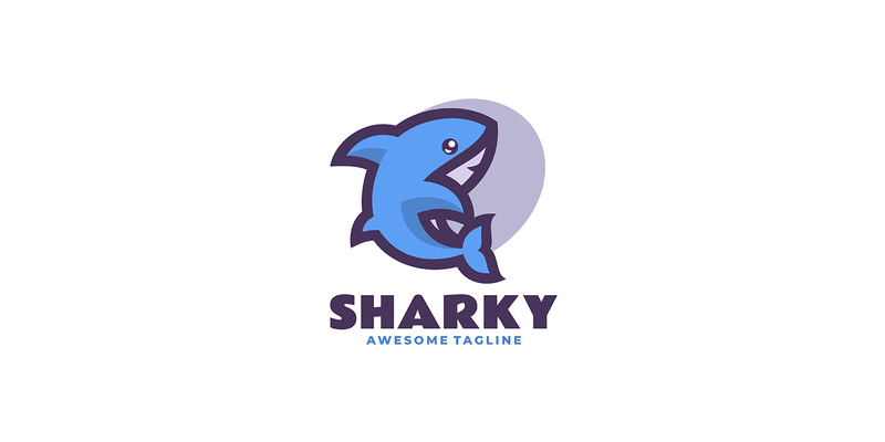 Shark Simple Mascot Logo 3 - Features Image 1