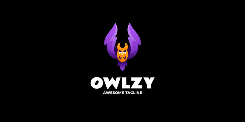 Owlzy градиентный красочный логотип - Features Image 1