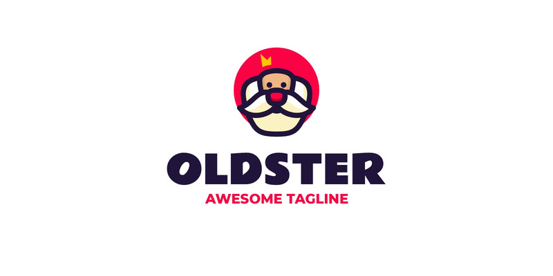 Логотип простого талисмана Oldster - Features Image 1