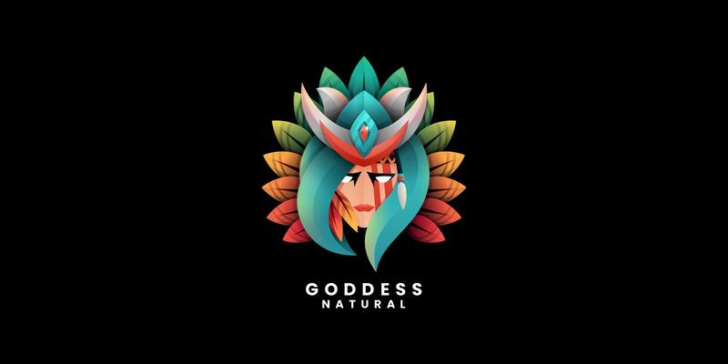 Gradientowe kolorowe logo Goddes - Obraz funkcji 1
