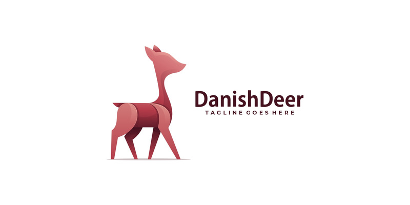 Style de logo dégradé de cerf danois - Caractéristiques de l’image 1