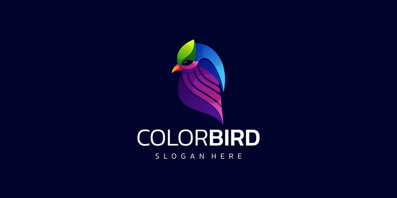 Color Bird Gradient Logo Style #236641 - TemplateMonster