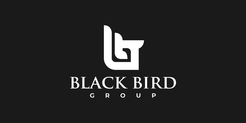 Bokstaven Black Bird Silhouette Logotyp - Features Image 1