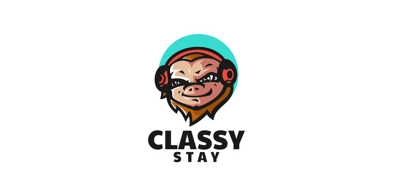 Classy Stay Monkey Simple Logo - Features Image 1