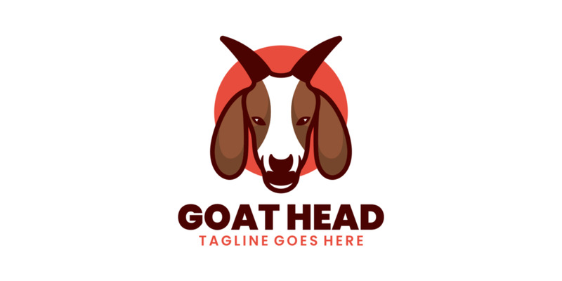 Logo mascotte semplice testa di capra 1 - Caratteristiche Immagine 1