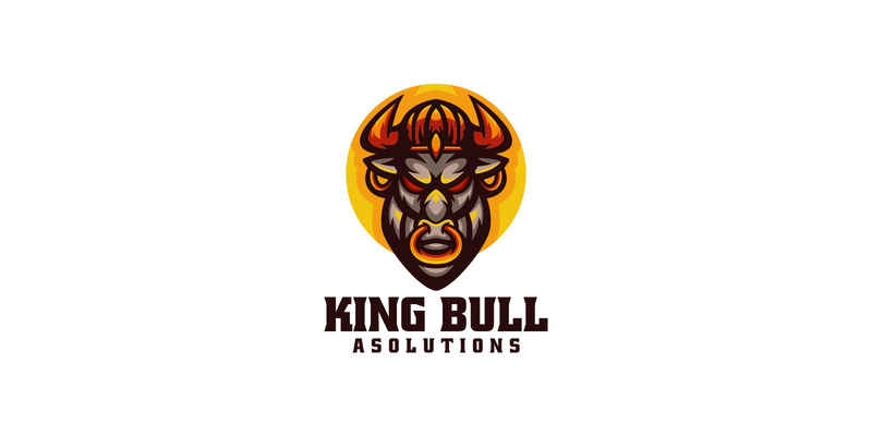 King Bull Mascot Logo Template - Features Image 1