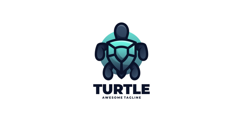 Einfache Maskottchen-Logo-Vorlage für Schildkröten - Eigenschaften Bild 1
