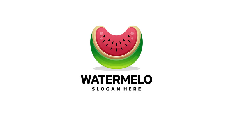 Watermelon Color Gradient Logo #241217 - TemplateMonster