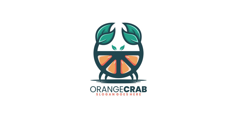 Style de logo simple crabe orange #285570 - TemplateMonster