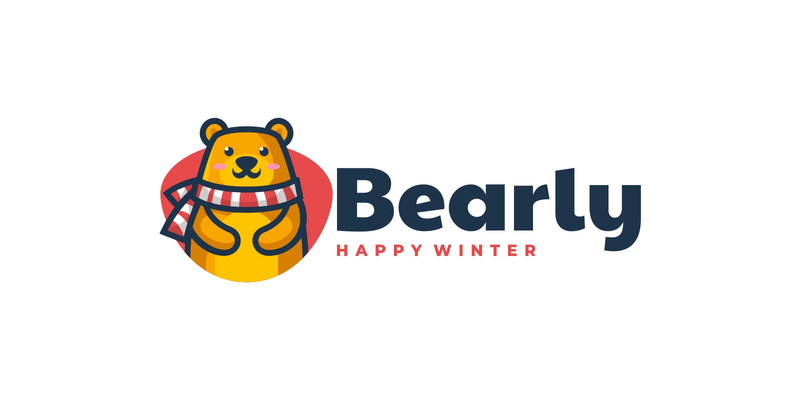 Vector Bear egyszerű kabalája logó - Features Image 1