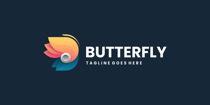Vector Butterfly Gradient Logo Design - Features Image 1