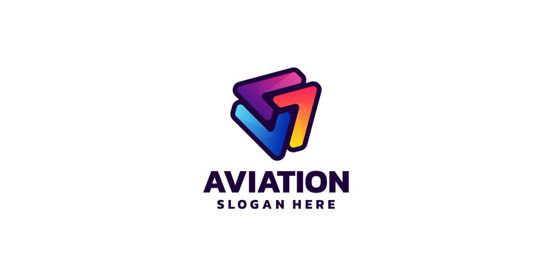 Stile logo gradiente aeronautico - Caratteristiche Immagine 1