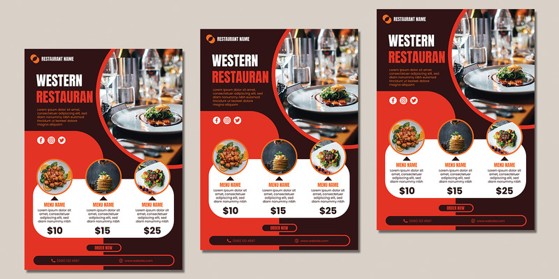Western Food Restaurant Flyer - Features Image 1