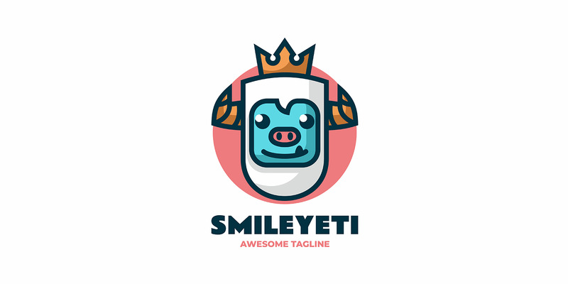 Smile Yeti Simple Mascot Logo - Features Image 1