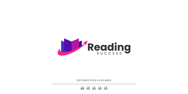 Reading Success Flat Modern Logo Design - Features Image 1