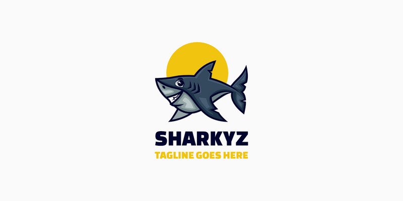 Logo mascotte semplice Sharkyz - Caratteristiche Immagine 1