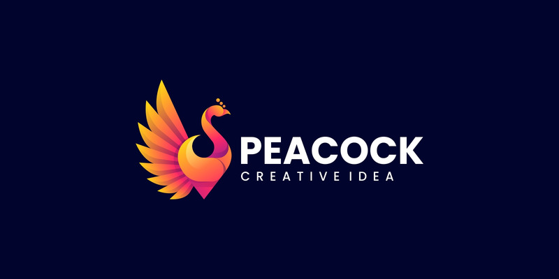 Logo colorato sfumato pavone 6 - Caratteristiche Immagine 1
