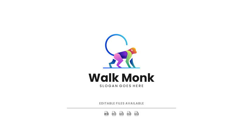 Modern Gradient Monkey Logo Design - Features Image 1