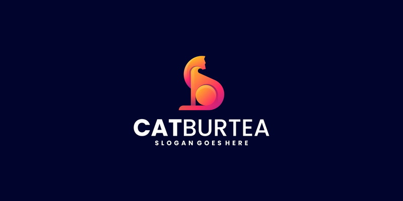 Gradient Modern Cat Logo Design 241 - Features Image 1