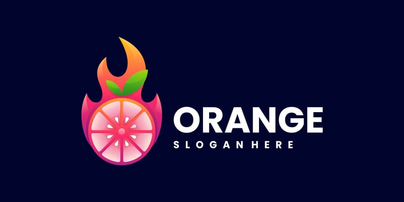 Logo sfumato di fuoco arancione - Caratteristiche Immagine 1
