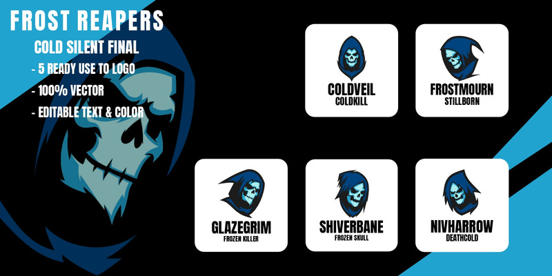 Grim Reaper Mascot Logo Bundle - Features Image 1