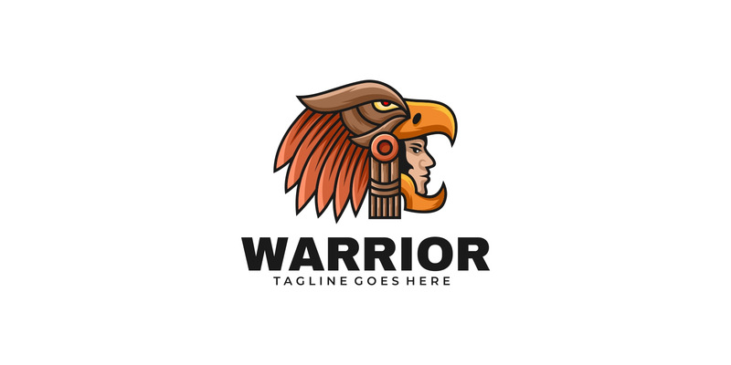Logotipo do Mascote Warrior Eagle - Features Image 1