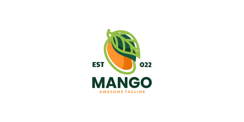 Plantilla de logotipo simple de mango - Características Imagen 1