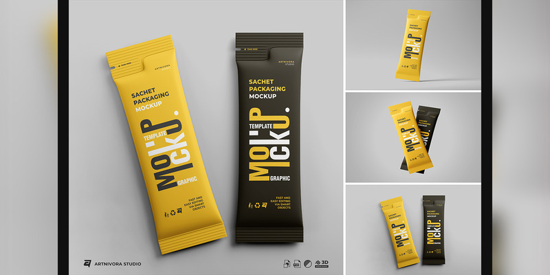 Sachet Packaging Mockup Sets 254 - Features Image 1