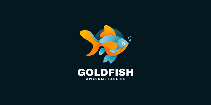 Stile di logo colorato pesce rosso - Caratteristiche Immagine 1