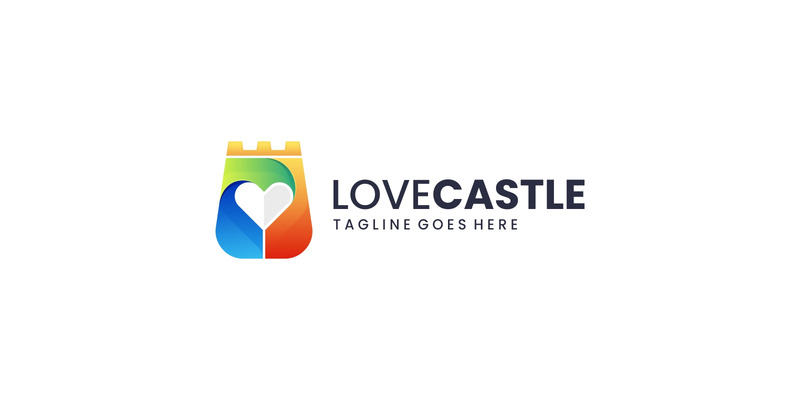Love Castle Gradient Colorful Logo - Features Image 1