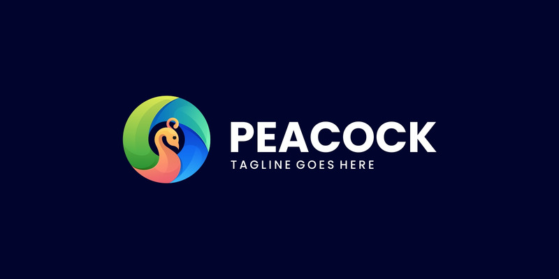 Logo colorato sfumato pavone 4 - Caratteristiche Immagine 1
