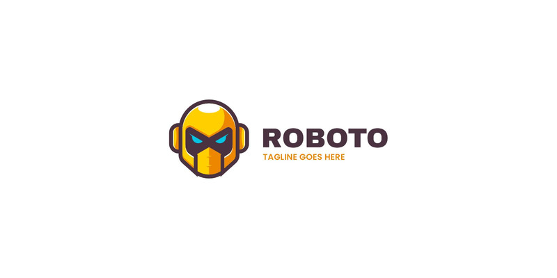 Roboto Simple Mascot Logo Style - Features Image 1