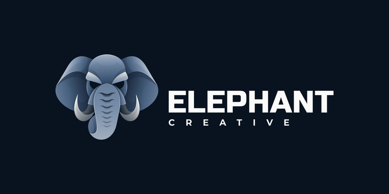 Vector Elephant Gradient Logo - Features Image 1