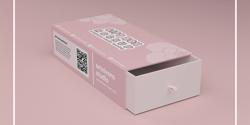 Шаблон макета подарочной коробки 1 - Features Image 1