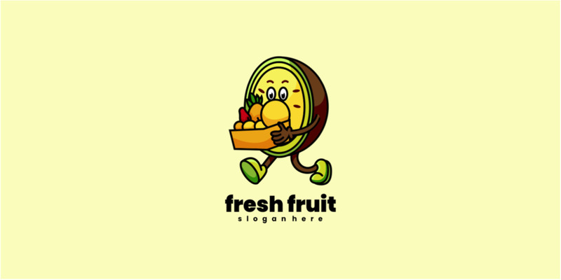 Styl Logo kreskówka maskotka kiwi - Obraz funkcji 1